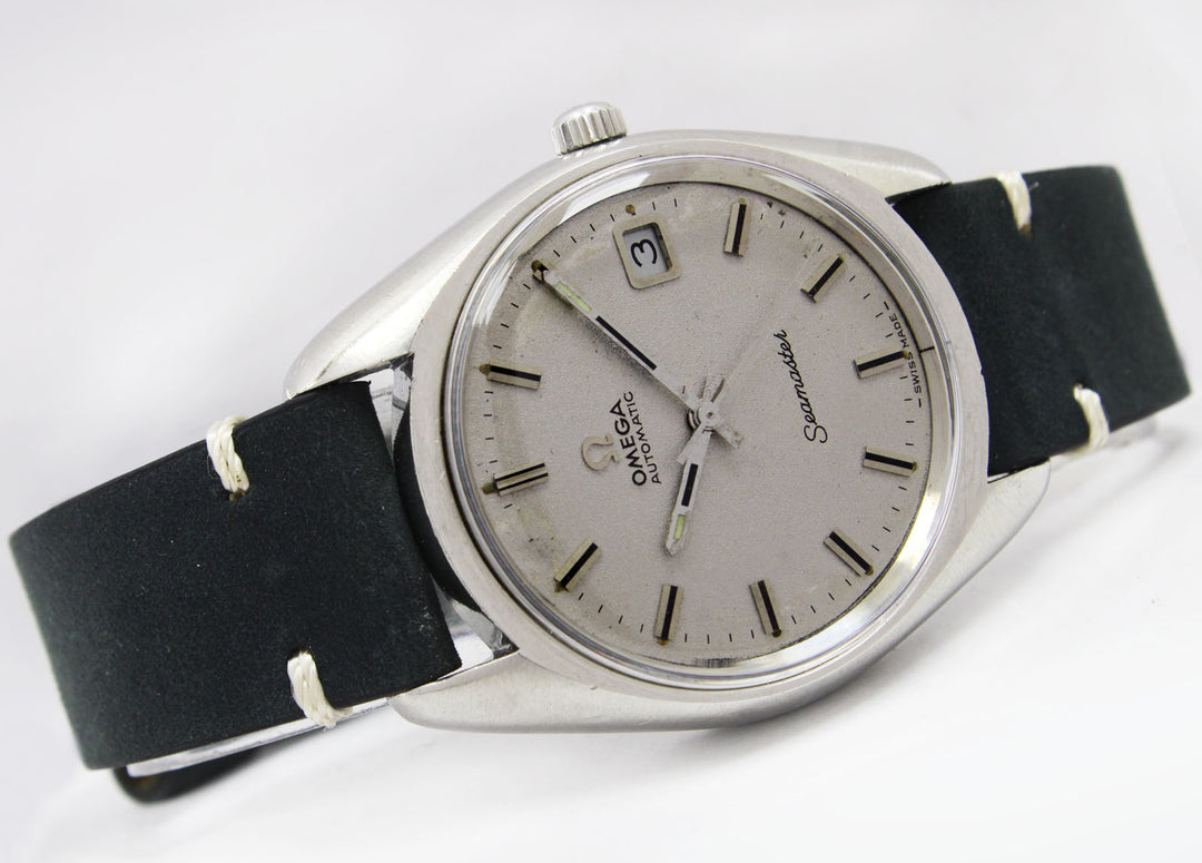 Omega Seamaster Automatic Date 35mm Grey Dial Steel Vintage