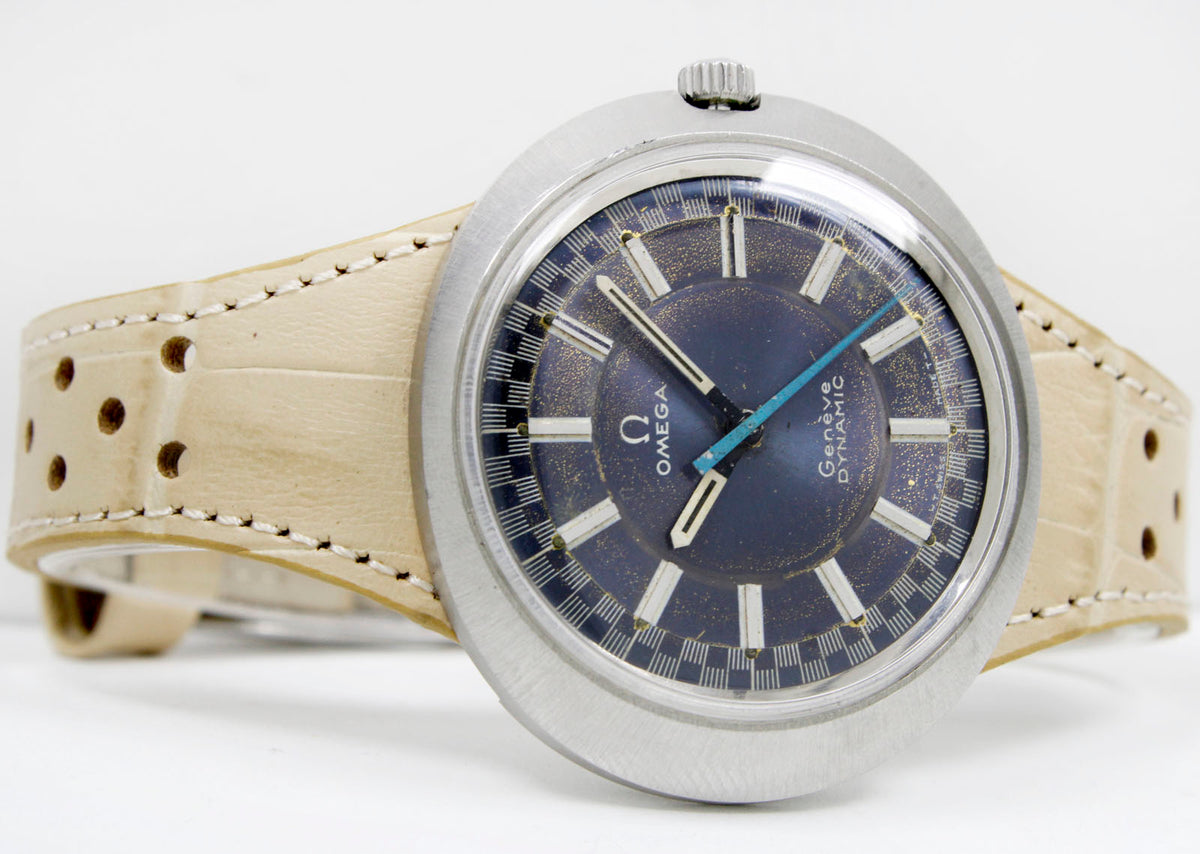 Omega Genève Dynamic Winding Racing Dial Steel Men's Watch